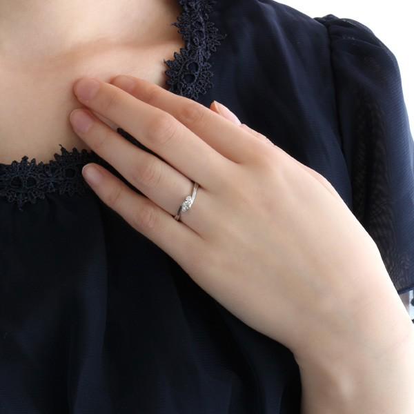 婚約指輪 ダイヤモンド プラチナリング 一粒 エンゲージリング 0.2ct 