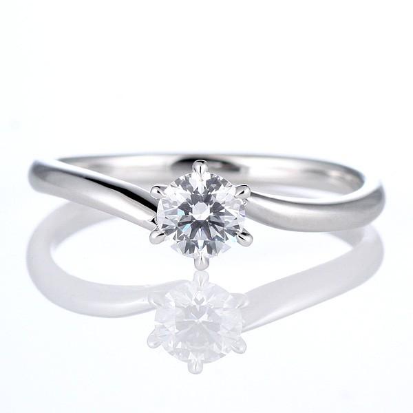 婚約指輪 ダイヤモンド プラチナリング 一粒 エンゲージリング 0.2ct VSクラス 鑑定書付 刻印無料 オーダーの画像