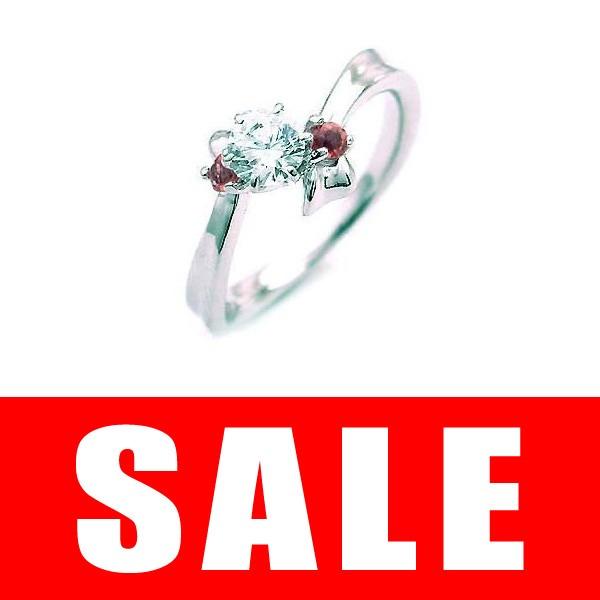 ダイヤモンド プラチナ リング ガーネット オーダー