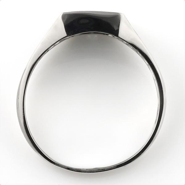 指輪 メンズ 印台リング ダイヤモンド 0.10ct 一粒 プラチナ リング