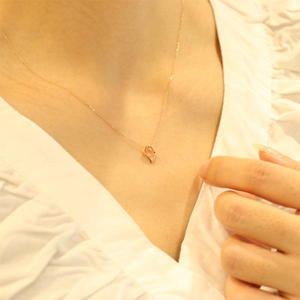 アンアン　4℃ K１０オープンハートダイヤモンドネックレス アンアン 4℃ K10オープンハートダイヤモンドネックレス 4