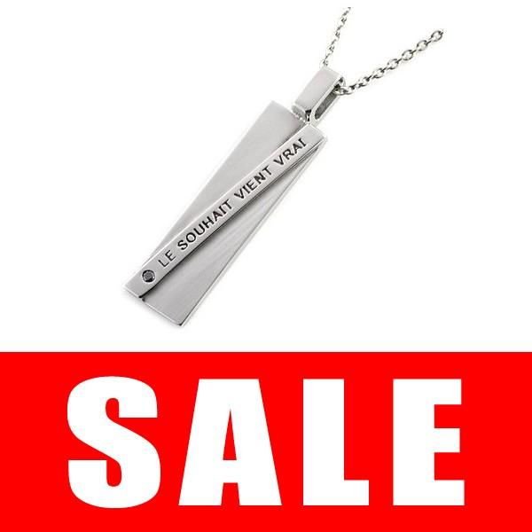 ブランドジュエリー Beau Bijou ステンレス ブラックダイヤモンドペンダントネックレス オーダー