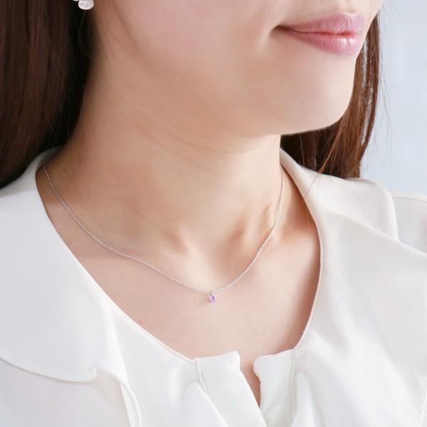 ネックレス レディース 天然石 ピンクトルマリン シルバー オーダー