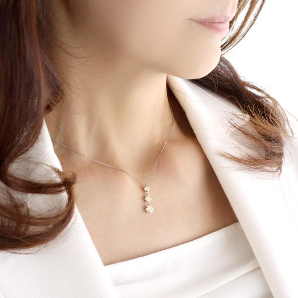 トリロジー1ct！天然ダイヤモンドネックレス　プラチナ ダイヤモンド ネックレス 1カラット スリーストーン プラチナ