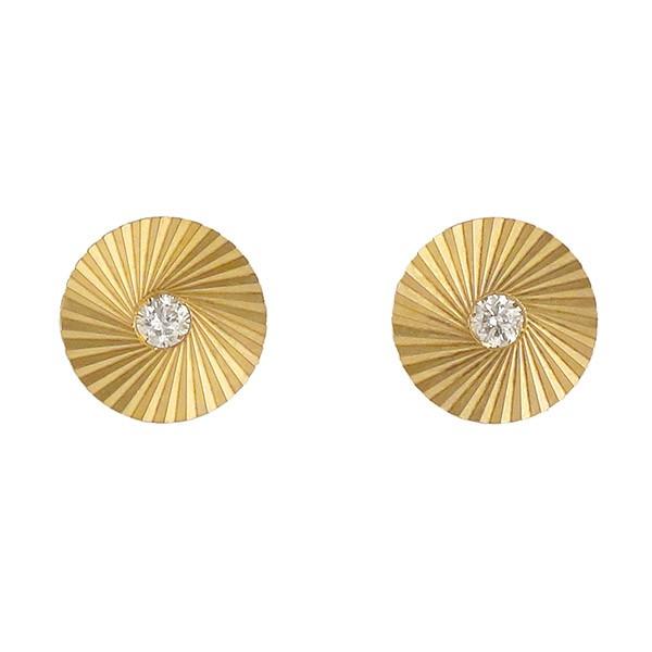 ダイヤモンド ピアス イエローゴールド 10金 一粒 オーダー