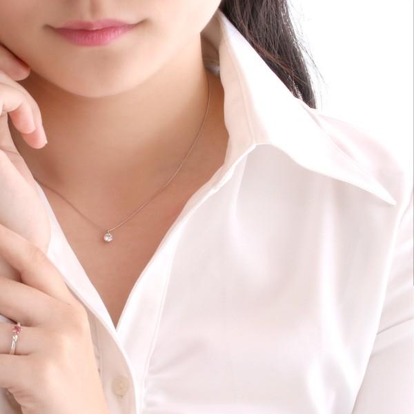 ダイヤモンド ネックレス 0.4カラット 一粒 プラチナネックレス