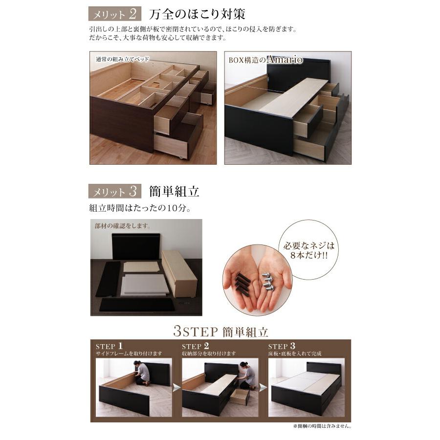 シングル 棚 コンセント付 大容量 ベッドフレームのみ 棚 コンセント付き 大容量 ベッドフレームのみ 【背面】 おしゃれ