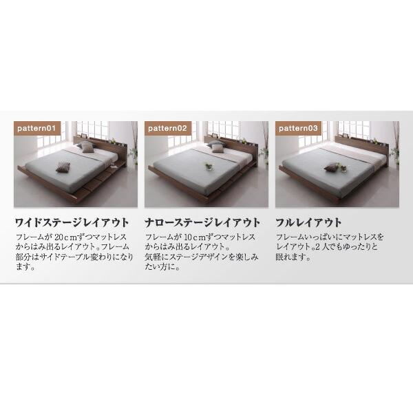 クイーン Q×1  フレーム幅160 プレミアムポケットコイルマットレス付き 【小柄】 フルレイアウト おしゃれ