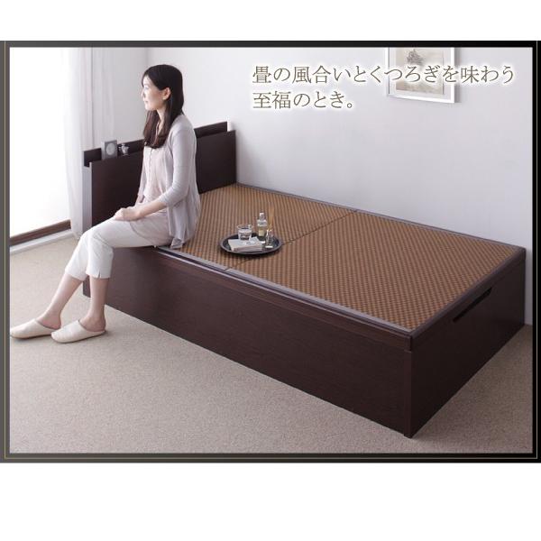 畳ベッド 跳ね上げ セミダブル 美草・日本製 ベッド 深さレギュラー 組立設置付 おしゃれ｜alla-moda｜05