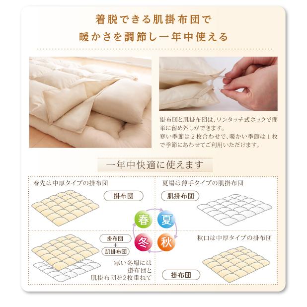 布団 8点セット プレミアム敷き布団タイプ ボリューム セミダブル8点セット 抗菌防臭 9色 高機能中綿 