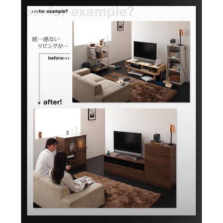 キャビネット + フラップチェスト 2点セット シンプルモダンリビングシリーズ おしゃれ_16