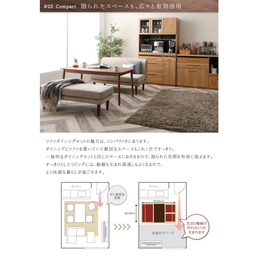 こたつ ダイニング3点セット(テーブル+1人掛けソファ2) W75 こたつもソファも高さ調節 おしゃれ_10