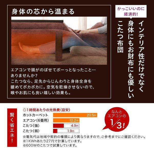 こたつ 掛布団\u0026敷布団 2点セット 4尺長方形 80×120 天板対応 ヴィンテージ 幾何柄織り おしゃれの画像