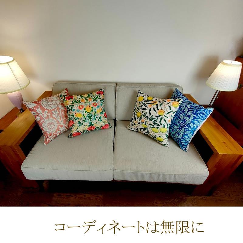 ウィリアムモリス クッションカバー ラークスパー Larkspur グリーン