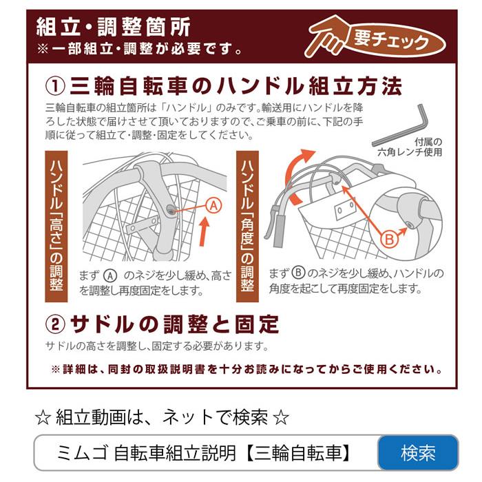 ミムゴ 三輪車 大人用 3輪 イーパートン BEPN20SB 電動アシスト ミムゴ 三輪車 大人用 3輪 イーパートン BEPN20SB 電動アシスト