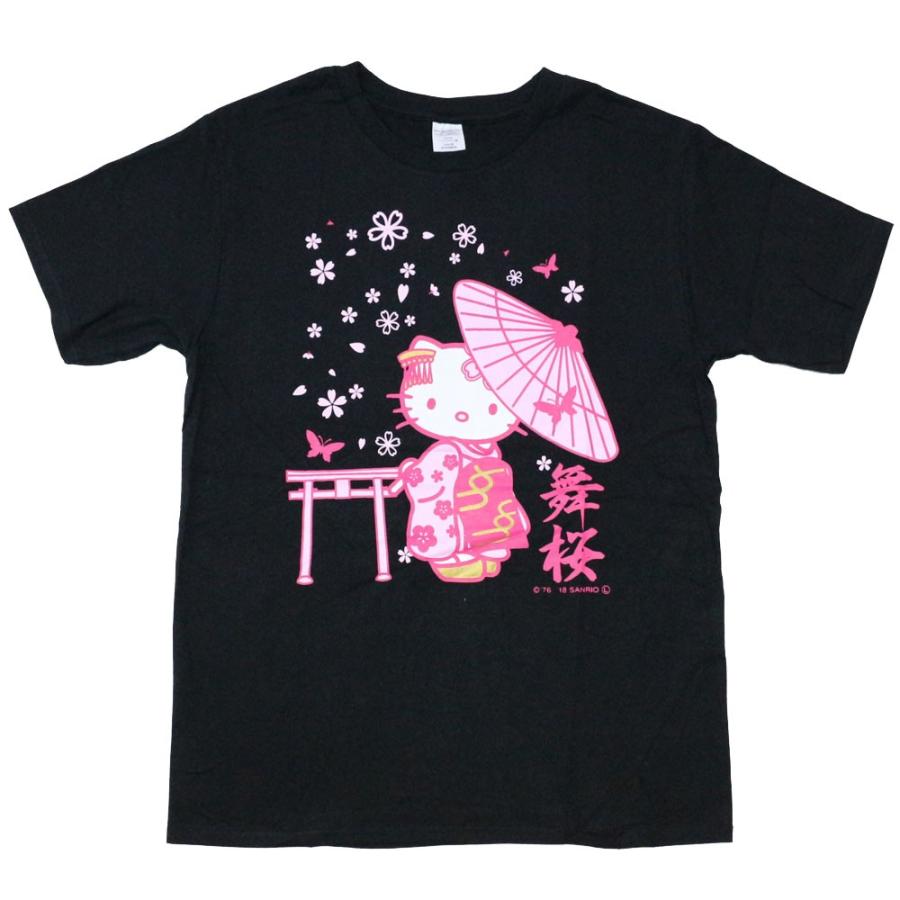 ハローキティ 日本限定 和風デザインキティちゃんTシャツ 番傘 桜 はろうきてぃ KT003-BLK : kt003-blk : オールアバウト -  通販 - Yahoo!ショッピング