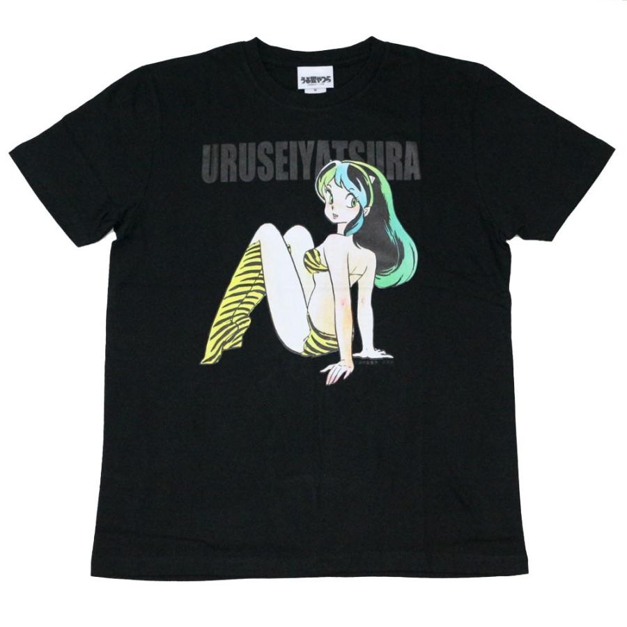 うる星やつら ラムちゃんプリントTシャツ LUM 座り LUM004-BLK うる星やつら ラムちゃんプリントTシャツ LUM 座り LUM004-BLK