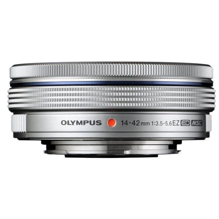 WEB限定】新品 OLYMPUS 電動式パンケーキズームレンズ 14-42mm F3.5-5.6 EZ DIGITAL シルバー ED SLV  ビデオカメラ