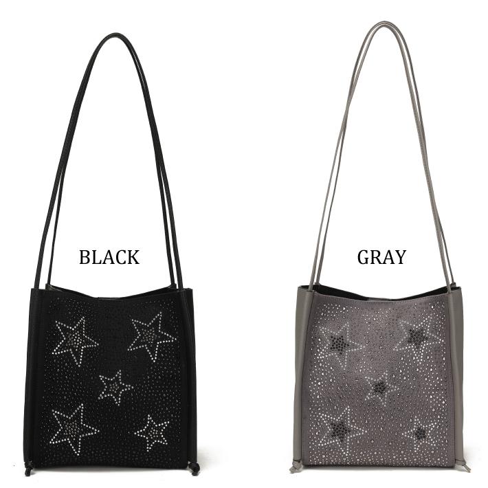 パーティーバッグ　ラインストーン　ブラック　ショルダーバッグ BLUEEAST ショルダーバッグ バッグ ラインストーン2way巾着