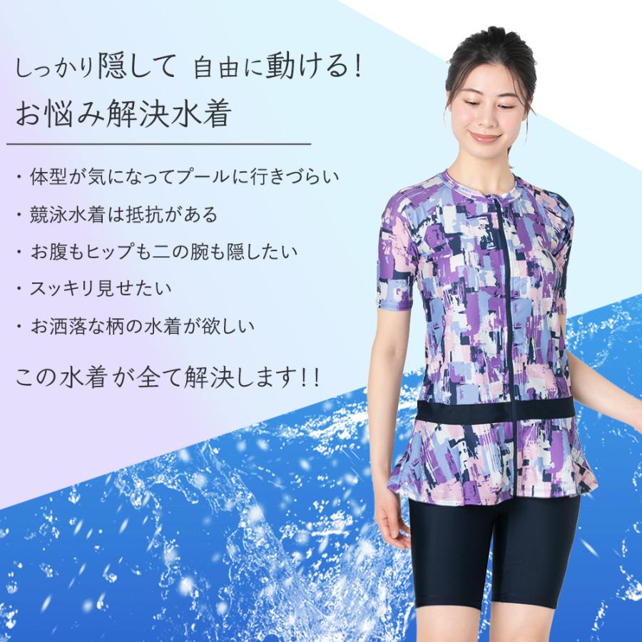 大きいサイズ フィットネス 水着 レディース タンキニ 体型カバー