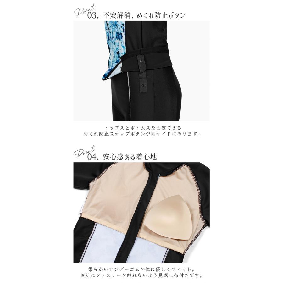 めくれ防止付き!! レディース フィットネス 水着 大きいサイズ 体型