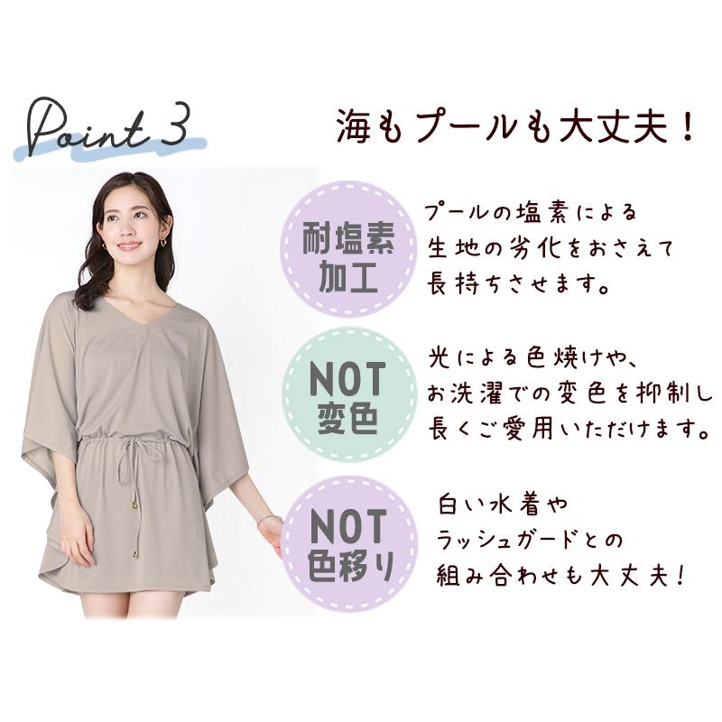 UV 体型カバー ラッシュ ワンピース 単品 チュニック カバーアップ