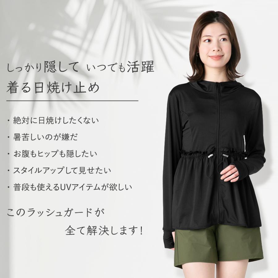 着る日焼け止め ラッシュガード レディース 大きいサイズ 水着 長袖