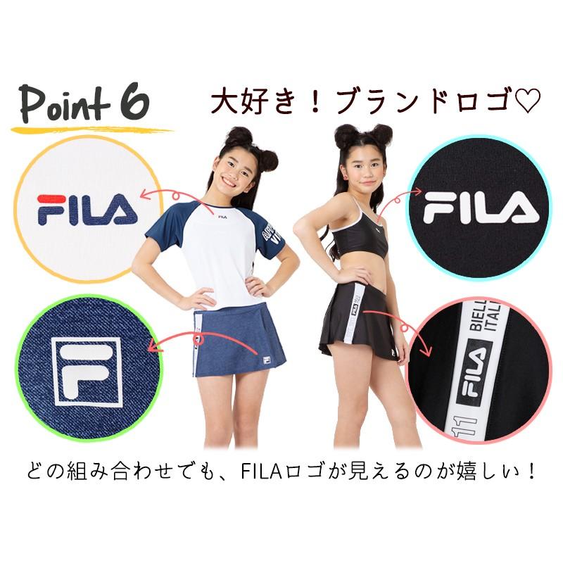 FILA フィラ ジュニア 女の子 スポーティ ビキニ 水着 3点