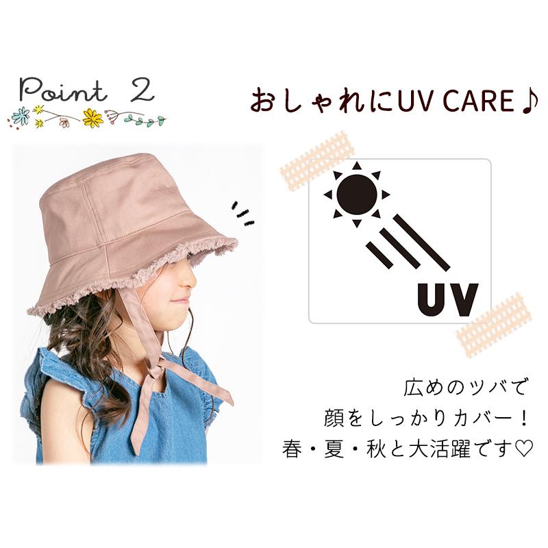 キッズ 帽子 女の子 Uv ハット 日よけ ナチュラル かわいい 布帛 布 子供服 幼稚園 小学生 52 54 90 100 110 1 Grin Buddy グリンバディ Alla Polacca 通販 Yahoo ショッピング