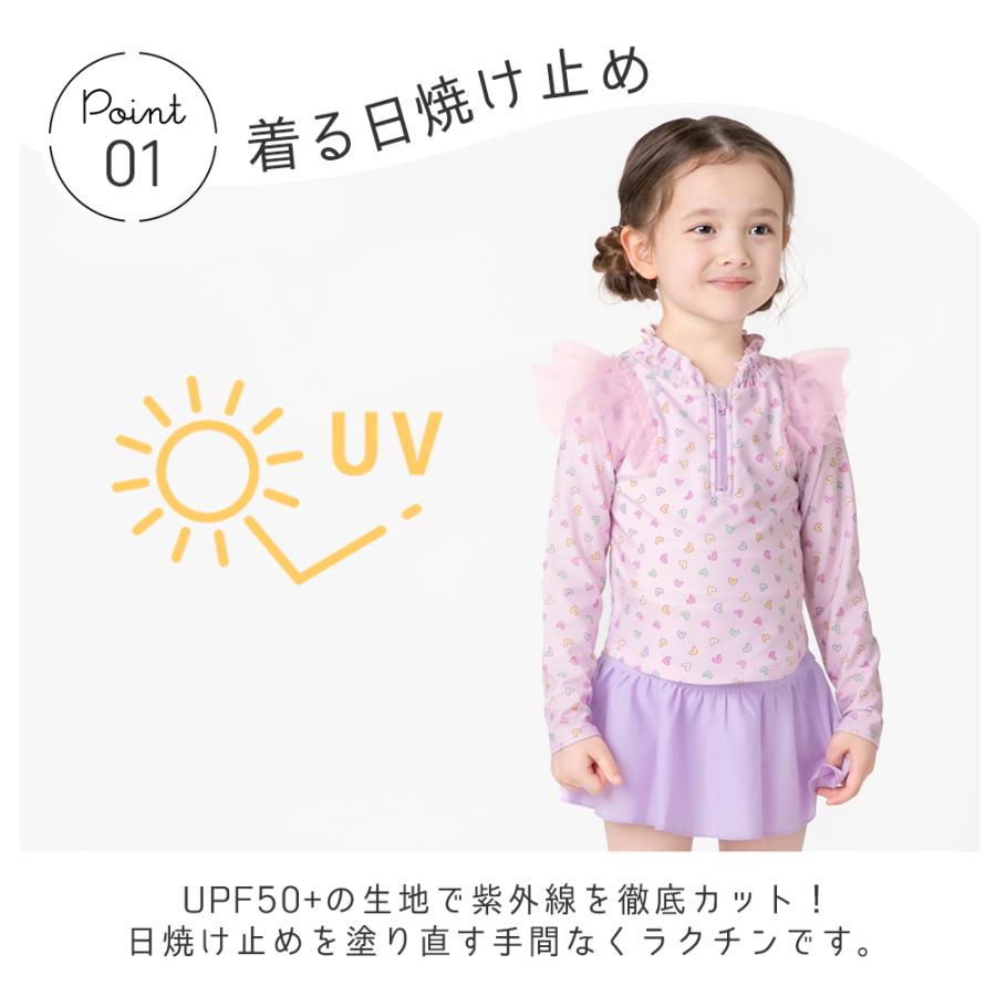 最新作！ キッズ 水着 女の子 セパレート ラッシュ 長袖 半袖 セット