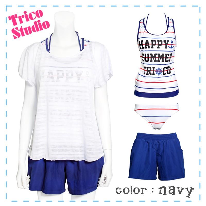 大人可愛い ジュニア 女の子 水着 タンキニ セパレート 4点セット ティーン キッズ 中学生 高校生 140 150 160 Trico Studio セール Alla Polacca 通販 Yahoo ショッピング