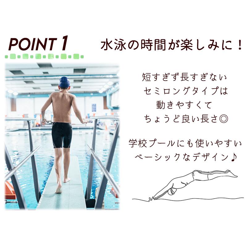 speedo スピード 水着 男の子 スイム パンツ スパッツ セミロング 130 140 150 160 170 スクール 水着 キッズ ジュニア 子ども SFB62015 トリトンジャマー｜allapolacca｜06