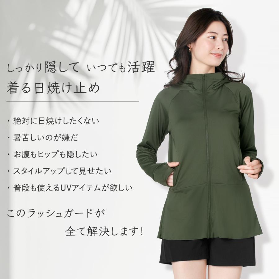 着る日焼け止め 大きいサイズ ラッシュガード レディース 水着 長袖