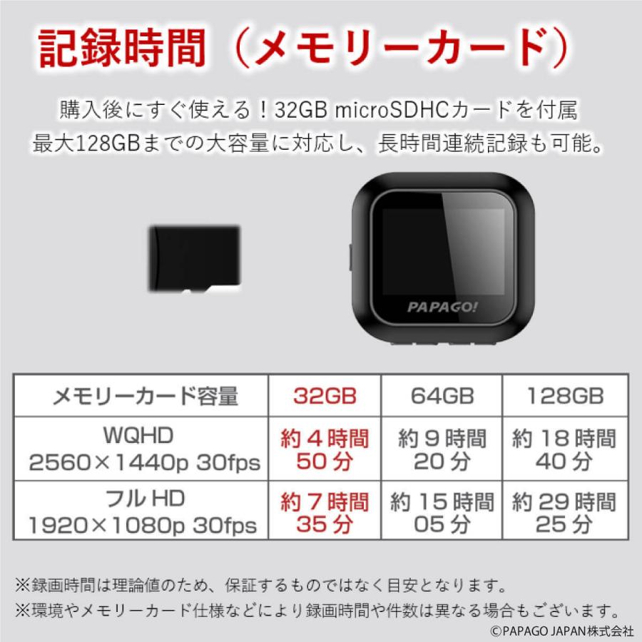 ドライブレコーダー 高画質 小型 WQHD 400万画素 ガラスレンズ WDR Gセンサー 監視機能 GoSafe 130Plus GS130P-32GB｜allbuy｜10