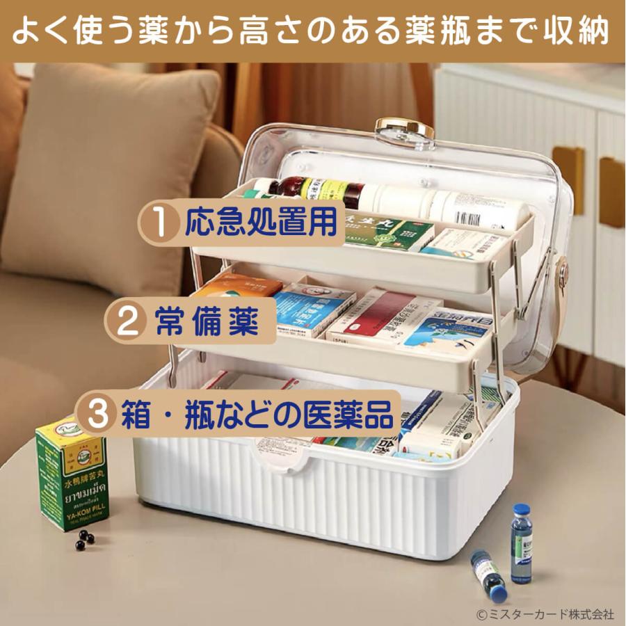 家庭用救急箱】 3段折り畳み式の家庭用救急箱 「どこでも