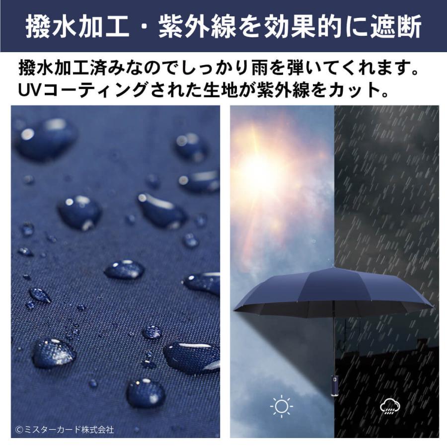 miraiON（ミライオン） LEDライト 折りたたみ傘 LED付き傘 ライト付き