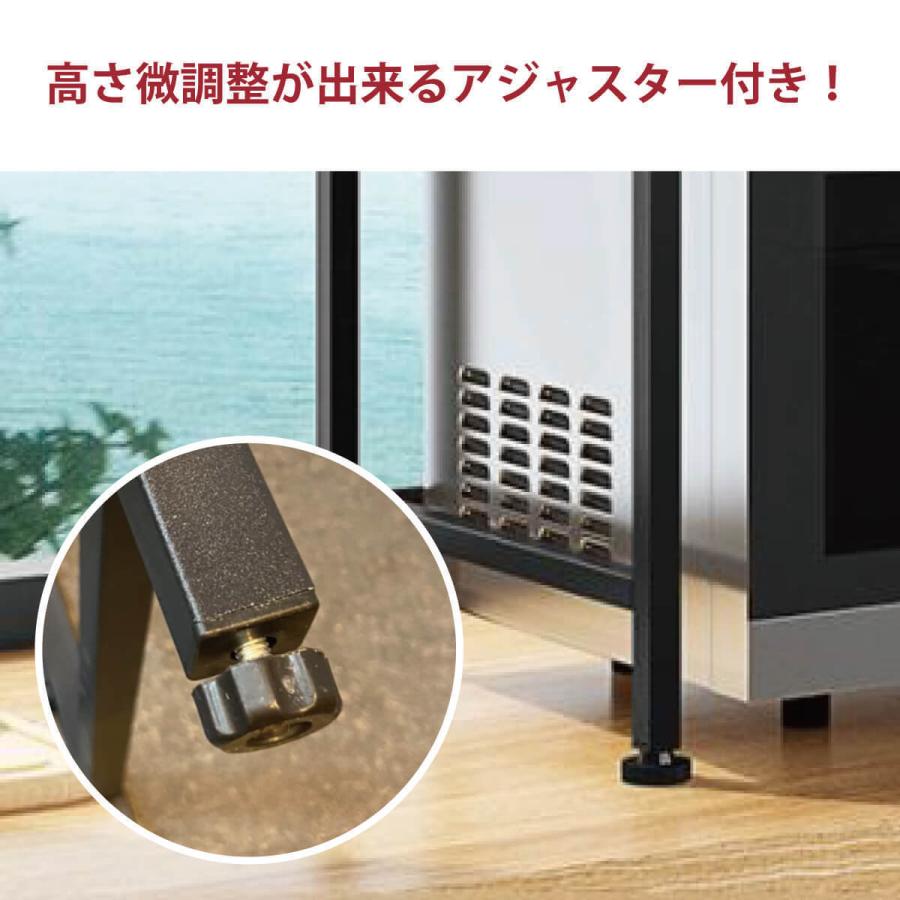 レンジ&トースター 伸縮ラック 2段式 レンジラック 電子レンジラック