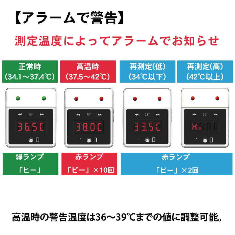 触れずに計れる 温度はかろうちゃん 非接触型 温度計 自動測定 メモリー機能 1秒測定 時計 USB接続 乾電池式 商店 家庭 公共場所 企業 学校 MR-NCTB2-WH | miraiON | 02