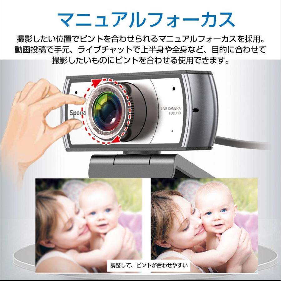 【6か月保証】ウェブカメラ Webカメラ 外付け マイク内蔵 デュアルマイク full hd 1080P 200万画素 Spedal 920 pro |  | 04