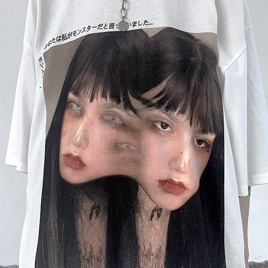 Tシャツ メンズ ストリート系 セクシープリント 女性 レディー フォトプリント カットソー インポート 春 秋 冬 新作 お兄系 個性的 V 系 ホスト A 0 Bure2 Lady T Alleglo クローズ30スタイル 通販 Yahoo ショッピング