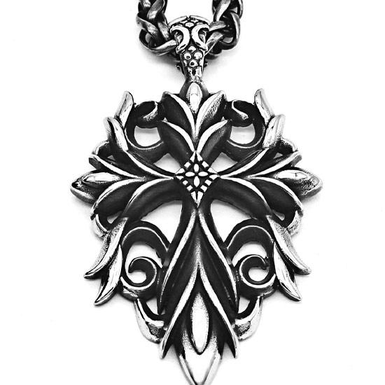 ネックレス メンズ クロス 十字架 ビッグフェイス アクセサリー