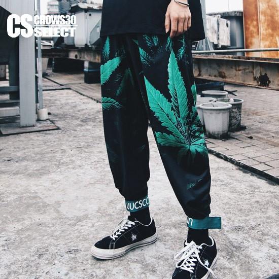 ジョガーパンツ メンズ ストリート系 ボタニカル柄 葉っぱ柄 派手 ワークパンツ インポート 個性的 お兄系 ホスト V系 春 秋 冬 新作 30代 40代 超ポイントアップ祭