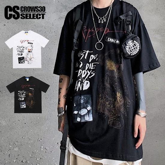 Tシャツ メンズ ストリート系 ロング丈 フェイス フォトプリント ロック オシャレ ビッグプリント インポート 夏 春 新作 お兄系 個性的 V系 A 0 Kuma Rock T Alleglo クローズ30スタイル 通販 Yahoo ショッピング