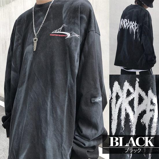 ロングtシャツ メンズ ストリート系 ロンt ムラ柄 総柄 ペイント インク カットソー インポート 春 秋 冬 新作 お兄系 個性的 V系 ホスト A 0 Muratare Lont Alleglo クローズ30スタイル 通販 Yahoo ショッピング