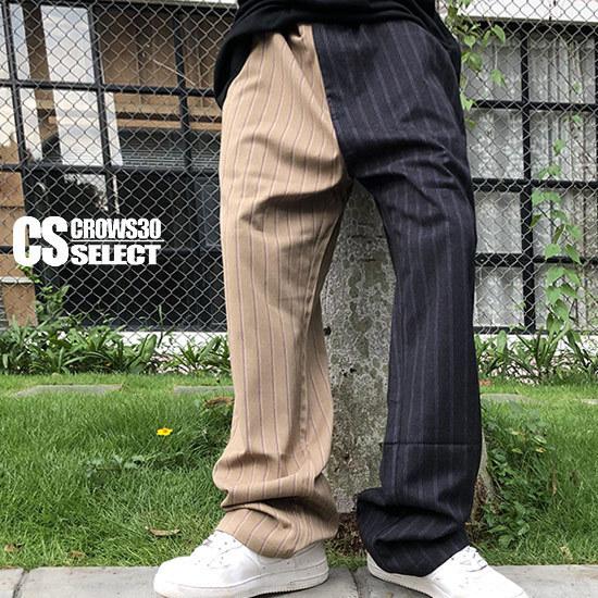 チノパン メンズ ストリート系 ワイドパンツ バイカラーパンツ ストライプパンツ ベージュ オシャレ インポート お兄系 ビター系 個性的 V系 ホスト ビター系 A 1 By St Pt Alleglo クローズ30スタイル 通販 Yahoo ショッピング