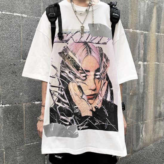 Tシャツ メンズ ストリート系 レディー 女性 セクシー フェイス ロックプリント カットソー インポート 21 夏 春 新作 お兄系 個性的 V系 A 1 Hoholady T Alleglo クローズ30スタイル 通販 Yahoo ショッピング