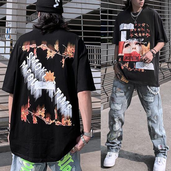 Tシャツ メンズ ストリート系 レディー 女性 星条旗 ロング丈 Tシャツ 半袖 オシャレ カットソー インポート 21 夏 春 新作 お兄系 V系 ビター系 A 1 Lady Koki T Alleglo クローズ30スタイル 通販 Yahoo ショッピング