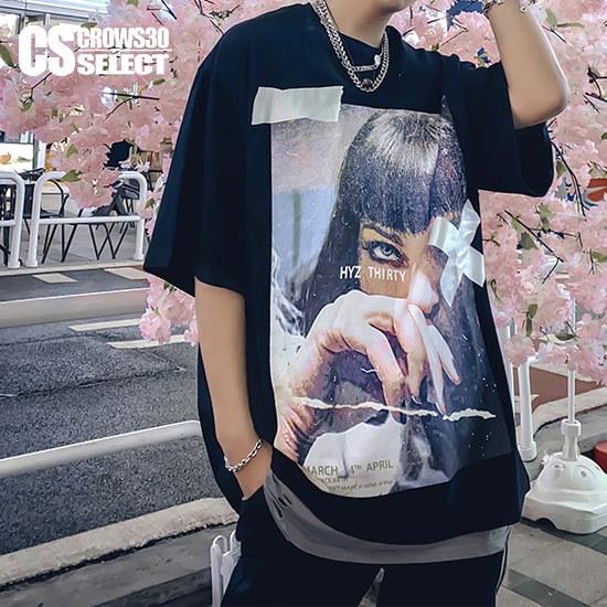 Tシャツ メンズ ストリート系 レディー フォト 女性 クロス ロング丈 Tシャツ 半袖 オシャレ カットソー インポート 21 夏 春 新作 お兄系 V系 ビター系 A 1 Ledy Cross T Alleglo クローズ30スタイル 通販 Yahoo ショッピング