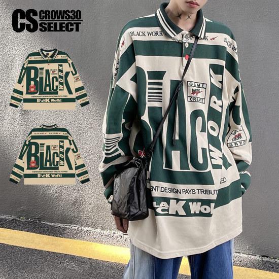 ロンt メンズ ストリート系 ロングtシャツ ポロシャツ 長袖 メンズ ビックロゴ オシャレ オジコーデ インポート 21 秋 冬 新作 お兄系 ビター系 個性的 V系 A 1 Logo Na Polo Alleglo クローズ30スタイル 通販 Yahoo ショッピング