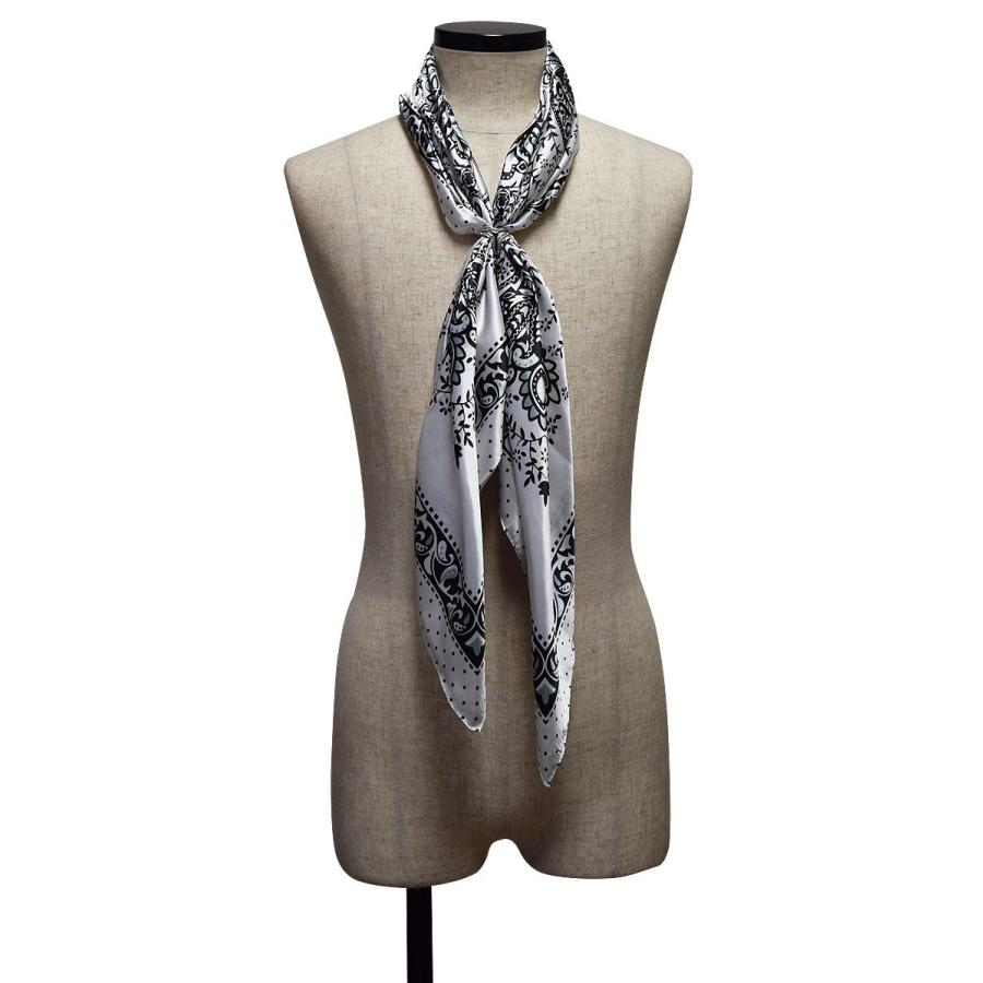 ストール メンズ シルバー ペイズリー バンダナ ラインストーン リング